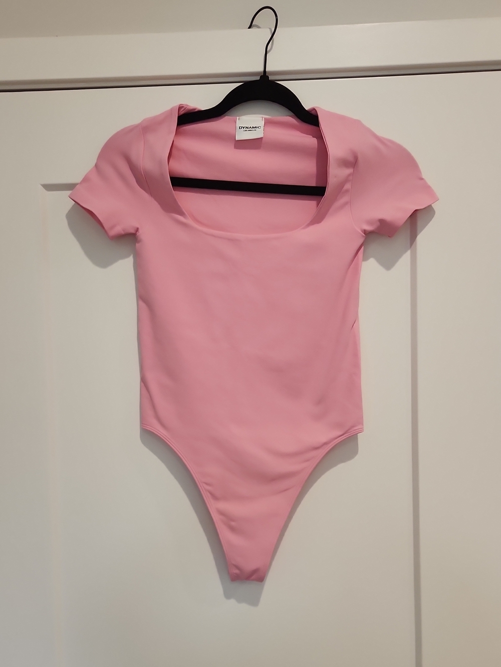 Dynamite Light Pink Short Sleeve Scoop Neck Bodysuit